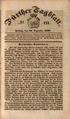 Fürther Tagblatt Freitag 21. Dezember 1838