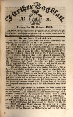 Fürther Tagblatt Freitag 22. Februar 1839