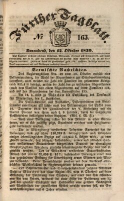 Fürther Tagblatt Samstag 12. Oktober 1839