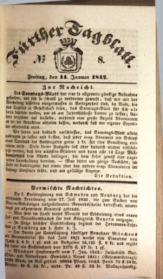 Fürther Tagblatt Freitag 14. Januar 1842