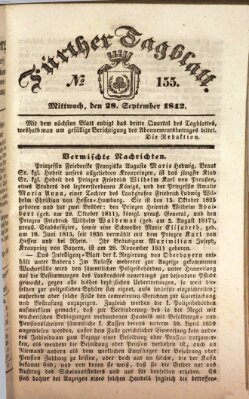 Fürther Tagblatt Mittwoch 28. September 1842