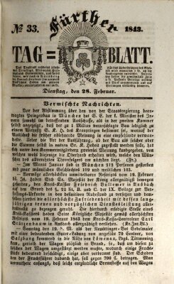 Fürther Tagblatt Dienstag 28. Februar 1843