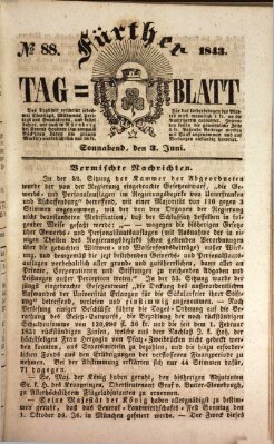 Fürther Tagblatt Samstag 3. Juni 1843