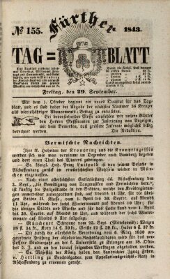 Fürther Tagblatt Freitag 29. September 1843