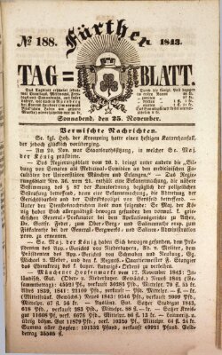 Fürther Tagblatt Samstag 25. November 1843