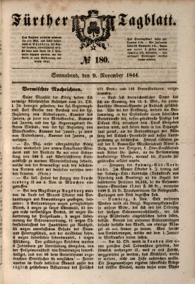 Fürther Tagblatt Samstag 9. November 1844