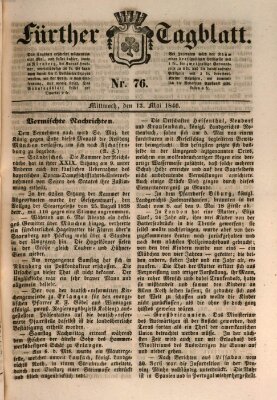 Fürther Tagblatt Mittwoch 13. Mai 1846