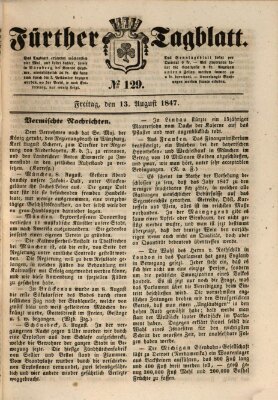 Fürther Tagblatt Freitag 13. August 1847