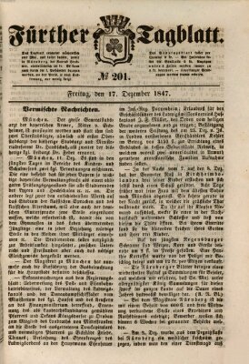 Fürther Tagblatt Freitag 17. Dezember 1847