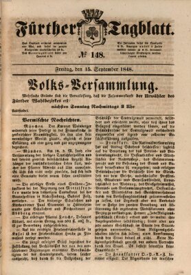 Fürther Tagblatt Freitag 15. September 1848