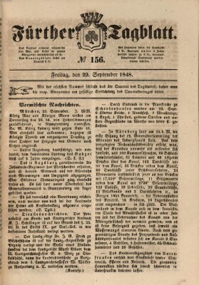 Fürther Tagblatt Freitag 29. September 1848