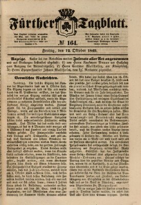 Fürther Tagblatt Freitag 12. Oktober 1849