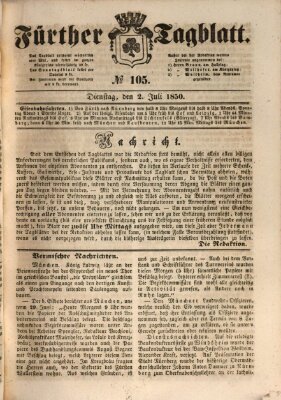 Fürther Tagblatt Dienstag 2. Juli 1850