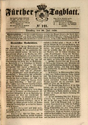 Fürther Tagblatt Dienstag 30. Juli 1850