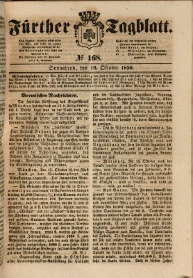 Fürther Tagblatt Samstag 19. Oktober 1850