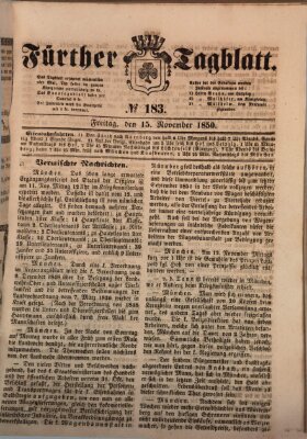 Fürther Tagblatt Freitag 15. November 1850