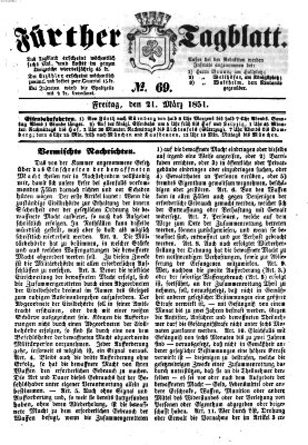 Fürther Tagblatt Freitag 21. März 1851