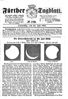 Fürther Tagblatt Donnerstag 24. Juli 1851