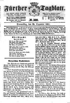 Fürther Tagblatt Donnerstag 25. Dezember 1851