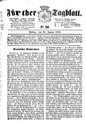 Fürther Tagblatt Freitag 30. Januar 1852