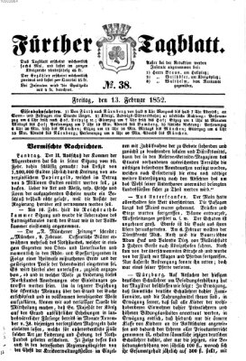 Fürther Tagblatt Freitag 13. Februar 1852
