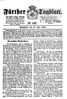 Fürther Tagblatt Samstag 19. Juni 1852