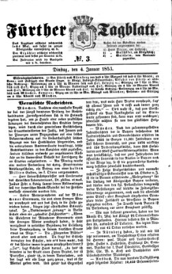 Fürther Tagblatt Dienstag 4. Januar 1853