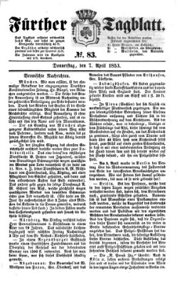 Fürther Tagblatt Donnerstag 7. April 1853