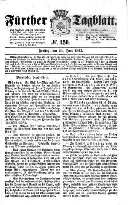 Fürther Tagblatt Freitag 24. Juni 1853
