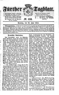 Fürther Tagblatt Sonntag 26. Juni 1853