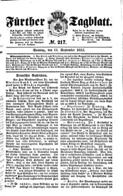 Fürther Tagblatt Sonntag 11. September 1853