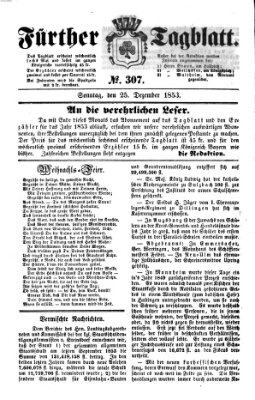 Fürther Tagblatt Sonntag 25. Dezember 1853