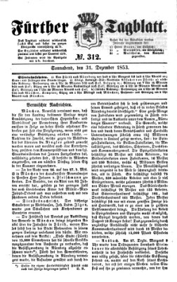 Fürther Tagblatt Samstag 31. Dezember 1853
