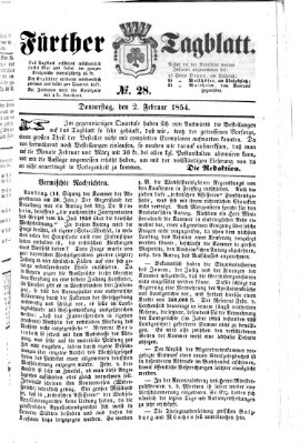 Fürther Tagblatt Donnerstag 2. Februar 1854