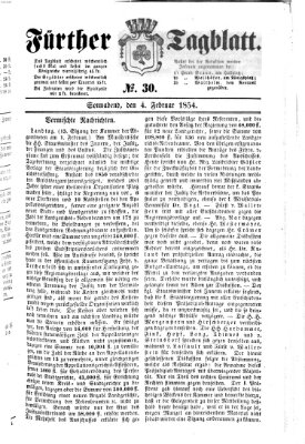 Fürther Tagblatt Samstag 4. Februar 1854