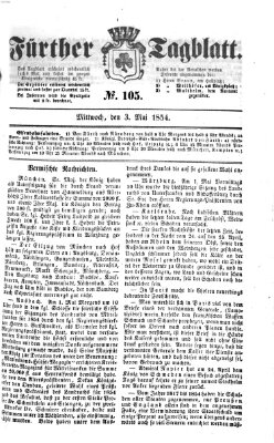 Fürther Tagblatt Mittwoch 3. Mai 1854