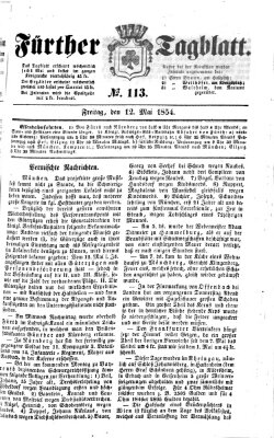 Fürther Tagblatt Freitag 12. Mai 1854