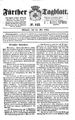 Fürther Tagblatt Mittwoch 24. Mai 1854