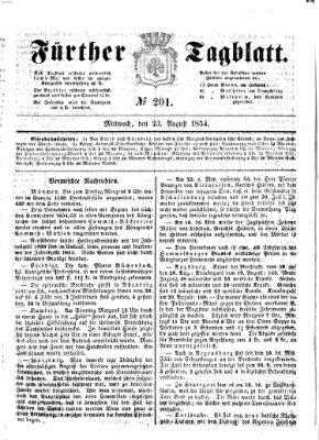 Fürther Tagblatt Mittwoch 23. August 1854