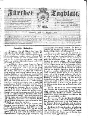 Fürther Tagblatt Sonntag 27. August 1854