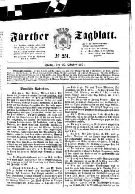 Fürther Tagblatt Freitag 20. Oktober 1854