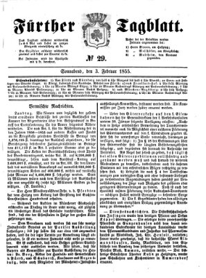 Fürther Tagblatt Samstag 3. Februar 1855