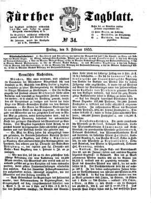 Fürther Tagblatt Freitag 9. Februar 1855