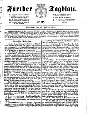 Fürther Tagblatt Samstag 10. Februar 1855