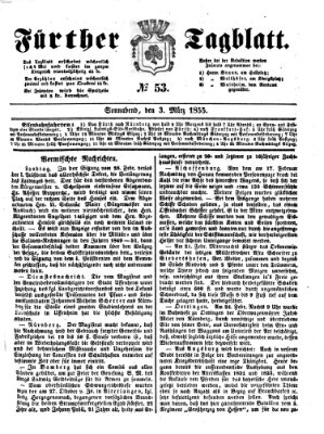 Fürther Tagblatt Samstag 3. März 1855