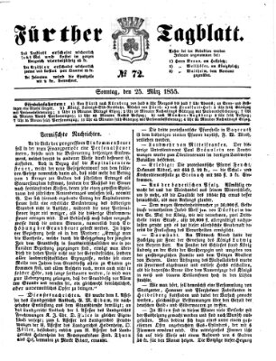 Fürther Tagblatt Sonntag 25. März 1855