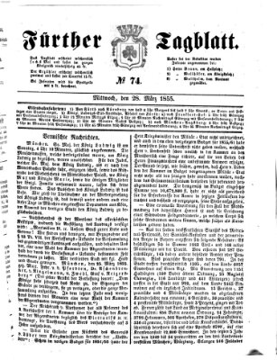 Fürther Tagblatt Mittwoch 28. März 1855
