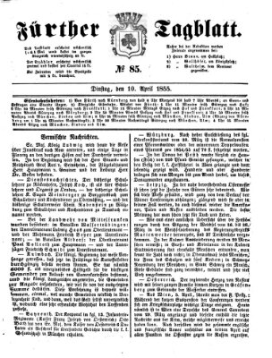 Fürther Tagblatt Dienstag 10. April 1855