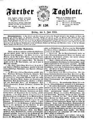 Fürther Tagblatt Freitag 1. Juni 1855