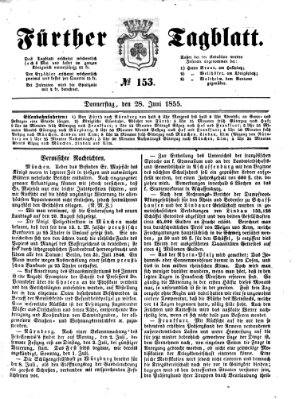 Fürther Tagblatt Donnerstag 28. Juni 1855